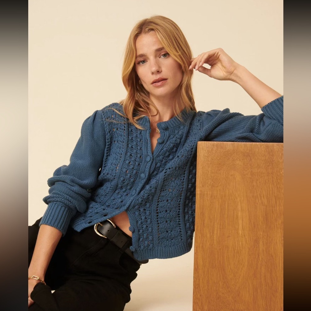Blue Women's Cardigan Sweater